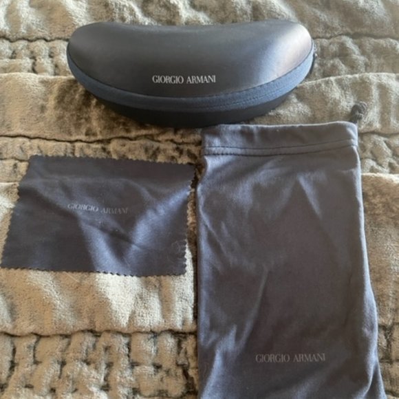 GIORGIO ARMANI Empty Eyeglasses & Sunglasses Zippered Hard Case - Picture 1 of 6